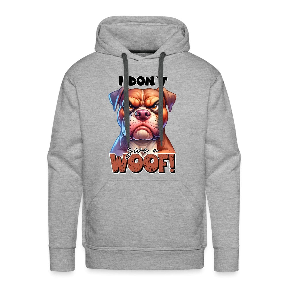 I Don't Give a Woof (Grumpy Dog with Attitude) Men’s Premium Hoodie - option1# - Men’s Premium Hoodie | Spreadshirt 20