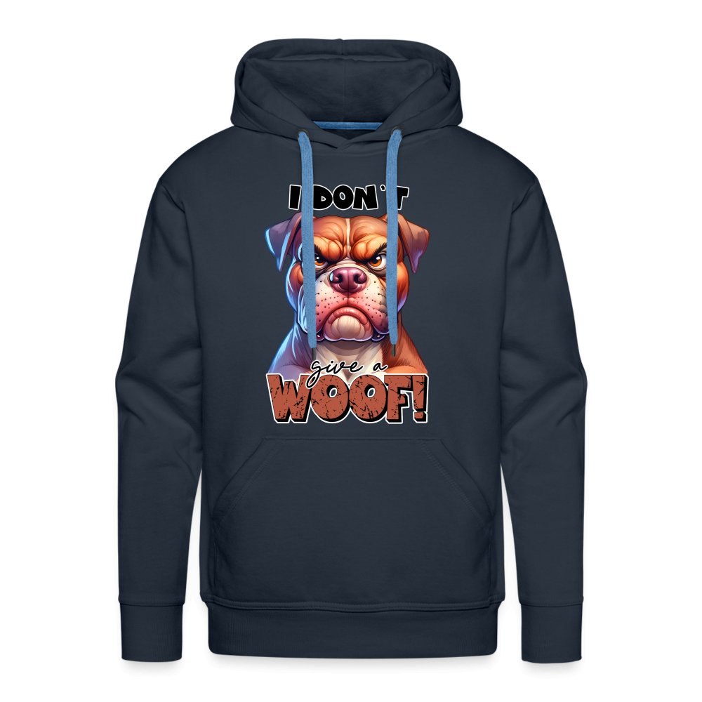 I Don't Give a Woof (Grumpy Dog with Attitude) Men’s Premium Hoodie - option1# - Men’s Premium Hoodie | Spreadshirt 20