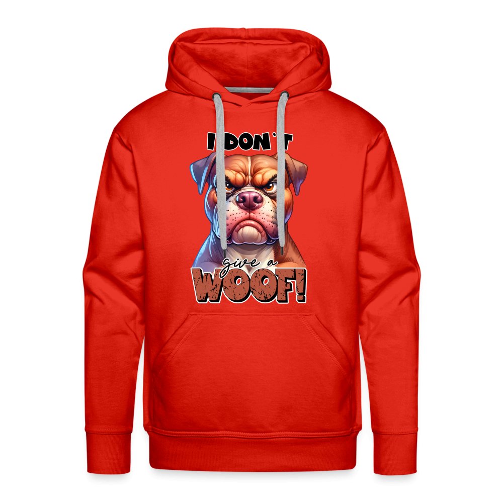 I Don't Give a Woof (Grumpy Dog with Attitude) Men’s Premium Hoodie - option1# - Men’s Premium Hoodie | Spreadshirt 20