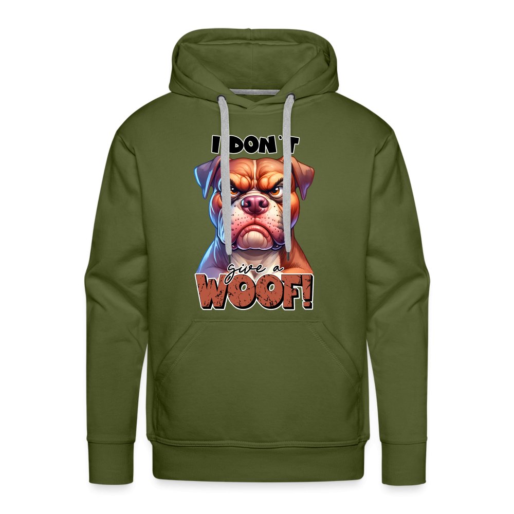 I Don't Give a Woof (Grumpy Dog with Attitude) Men’s Premium Hoodie - option1# - Men’s Premium Hoodie | Spreadshirt 20