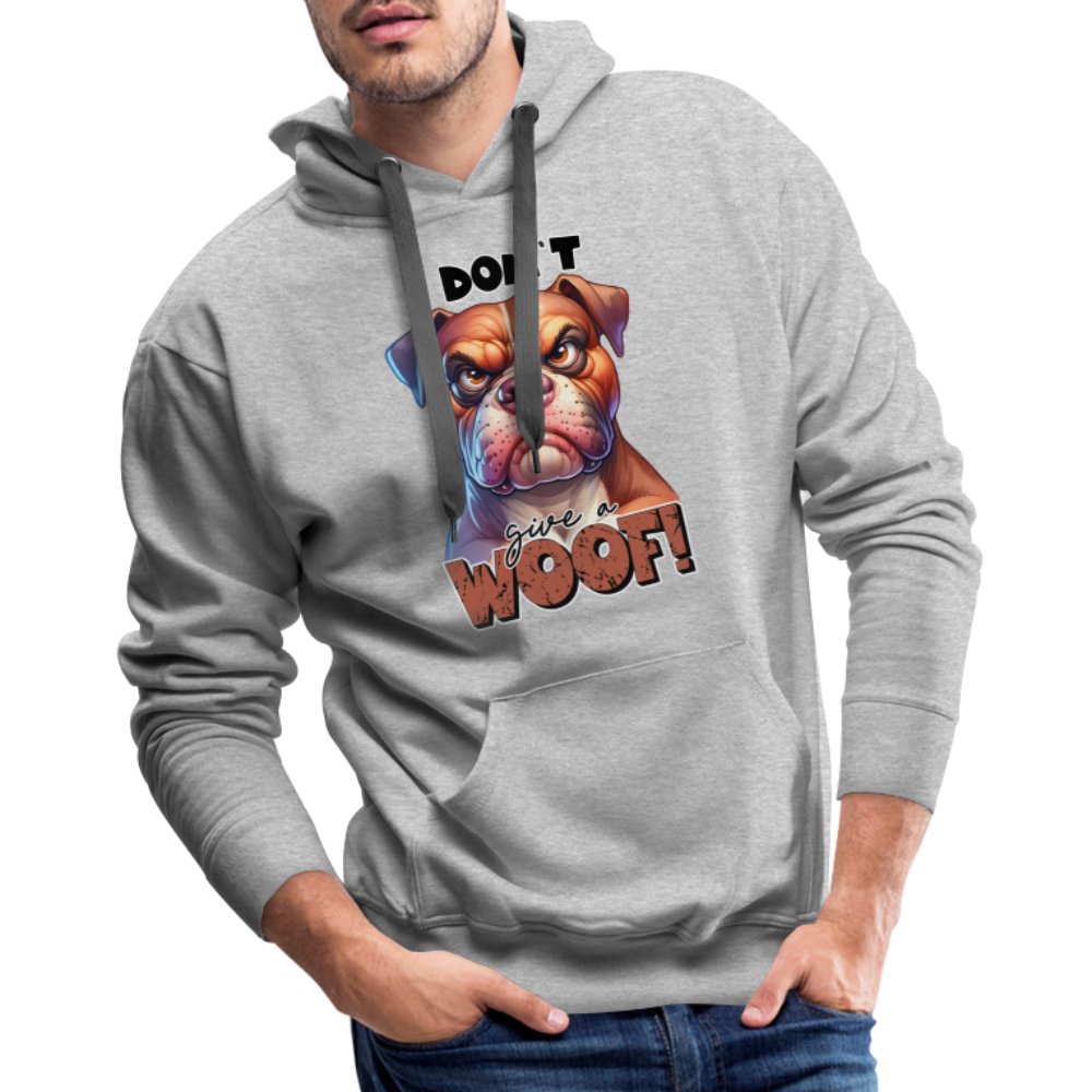 I Don't Give a Woof (Grumpy Dog with Attitude) Men’s Premium Hoodie - option1# - Men’s Premium Hoodie | Spreadshirt 20