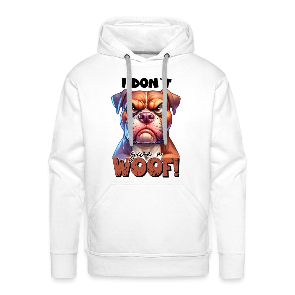 I Don't Give a Woof (Grumpy Dog with Attitude) Men’s Premium Hoodie - option1# - Men’s Premium Hoodie | Spreadshirt 20