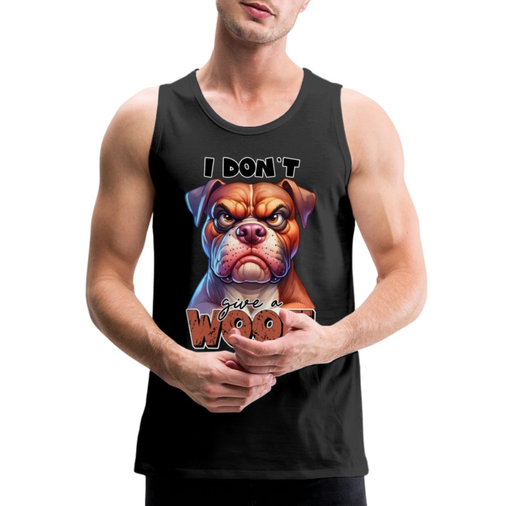 I Don't Give a Woof (Grumpy Dog with Attitude) Men’s Premium Tank Top - option1# - Men’s Premium Tank | Spreadshirt 916