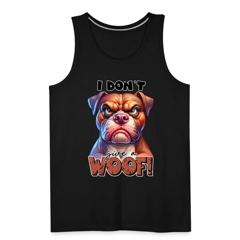 I Don't Give a Woof (Grumpy Dog with Attitude) Men’s Premium Tank Top - option1# - Men’s Premium Tank | Spreadshirt 916