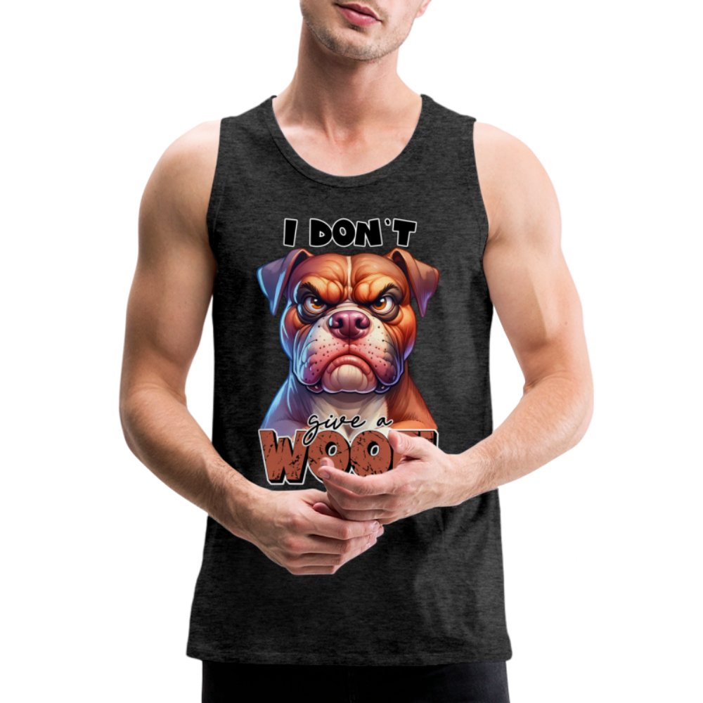 I Don't Give a Woof (Grumpy Dog with Attitude) Men’s Premium Tank Top - option1# - Men’s Premium Tank | Spreadshirt 916