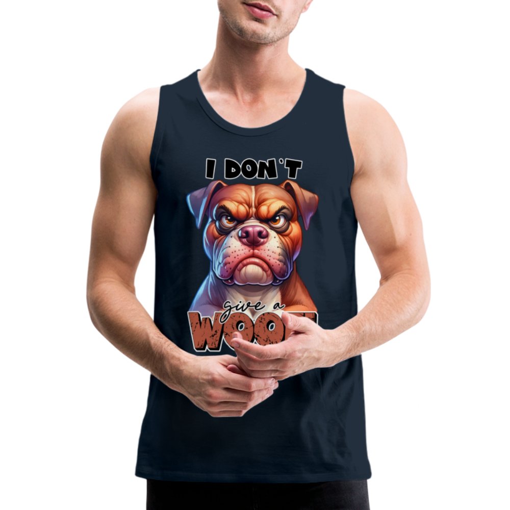 I Don't Give a Woof (Grumpy Dog with Attitude) Men’s Premium Tank Top - option1# - Men’s Premium Tank | Spreadshirt 916