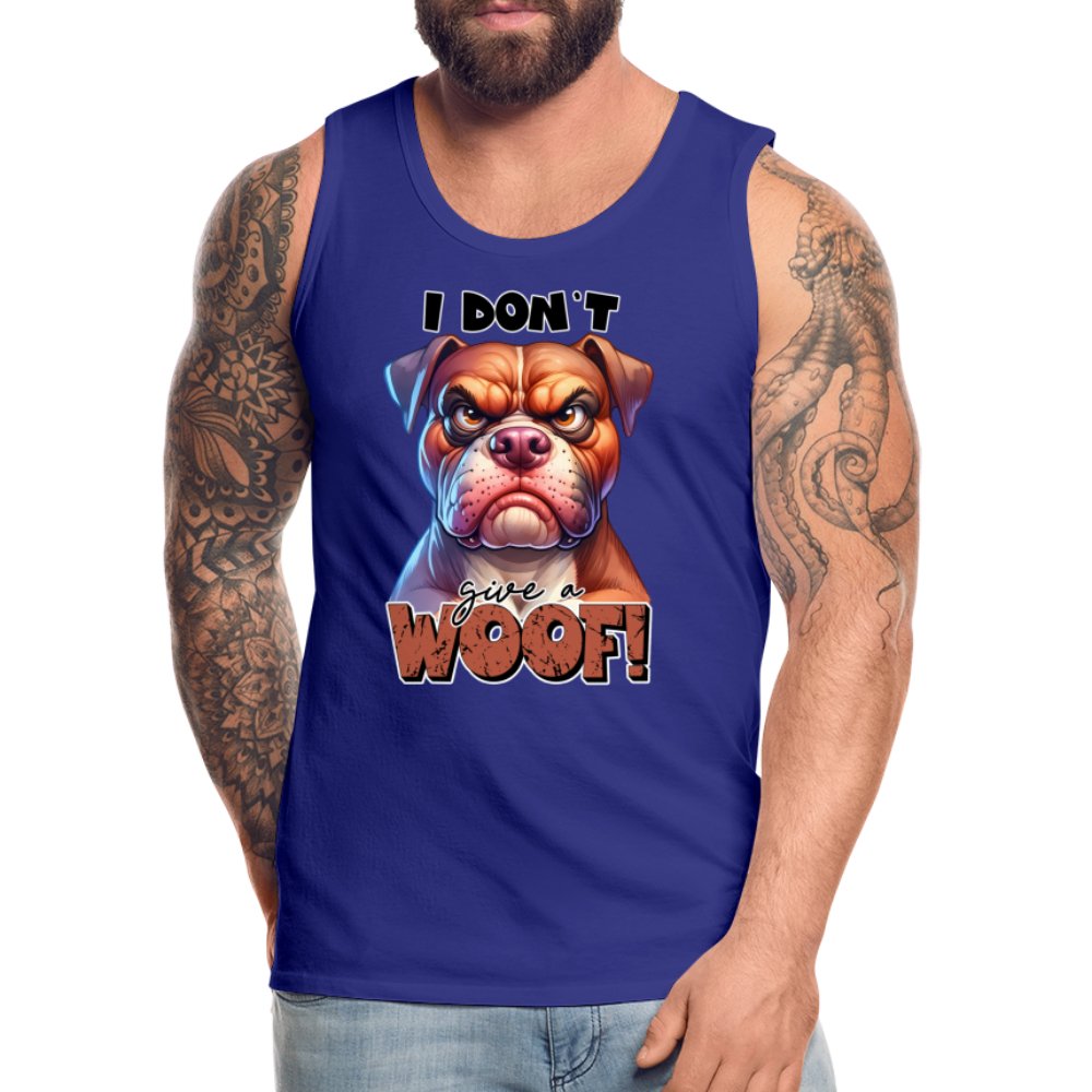 I Don't Give a Woof (Grumpy Dog with Attitude) Men’s Premium Tank Top - option1# - Men’s Premium Tank | Spreadshirt 916