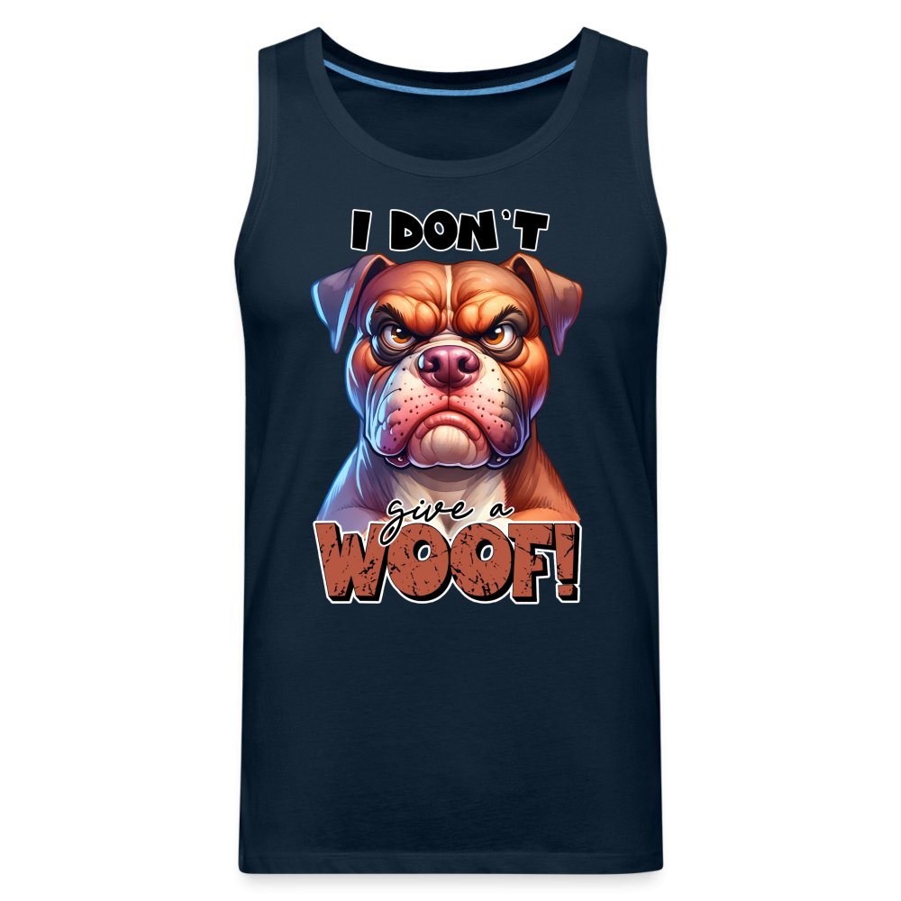 I Don't Give a Woof (Grumpy Dog with Attitude) Men’s Premium Tank Top - option1# - Men’s Premium Tank | Spreadshirt 916