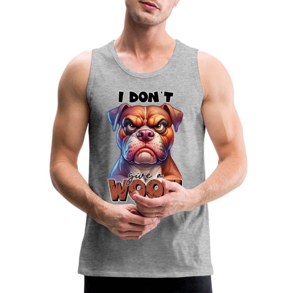 I Don't Give a Woof (Grumpy Dog with Attitude) Men’s Premium Tank Top - option1# - Men’s Premium Tank | Spreadshirt 916