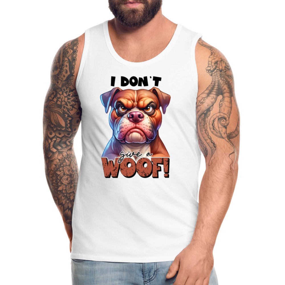 I Don't Give a Woof (Grumpy Dog with Attitude) Men’s Premium Tank Top - option1# - Men’s Premium Tank | Spreadshirt 916