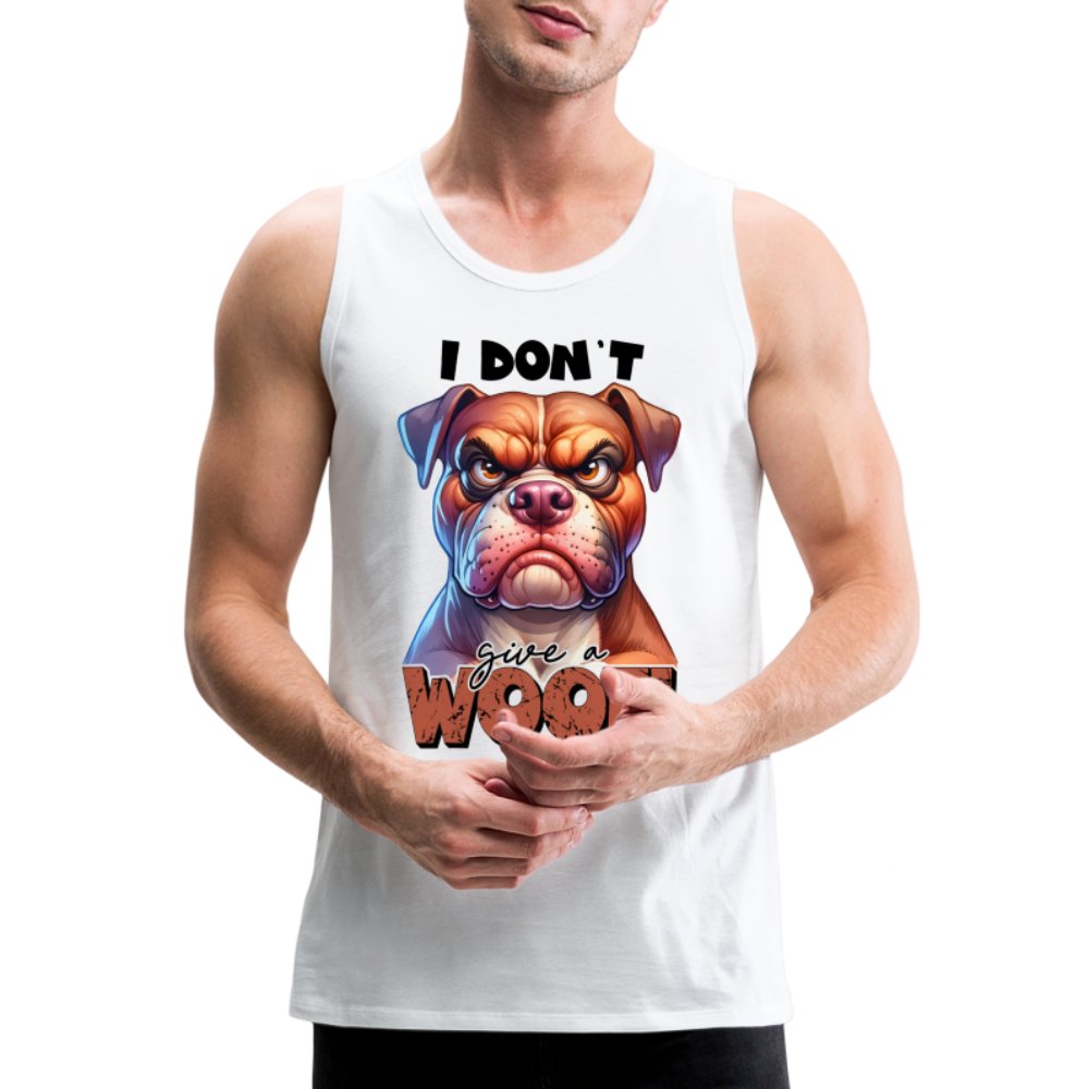 I Don't Give a Woof (Grumpy Dog with Attitude) Men’s Premium Tank Top - option1# - Men’s Premium Tank | Spreadshirt 916