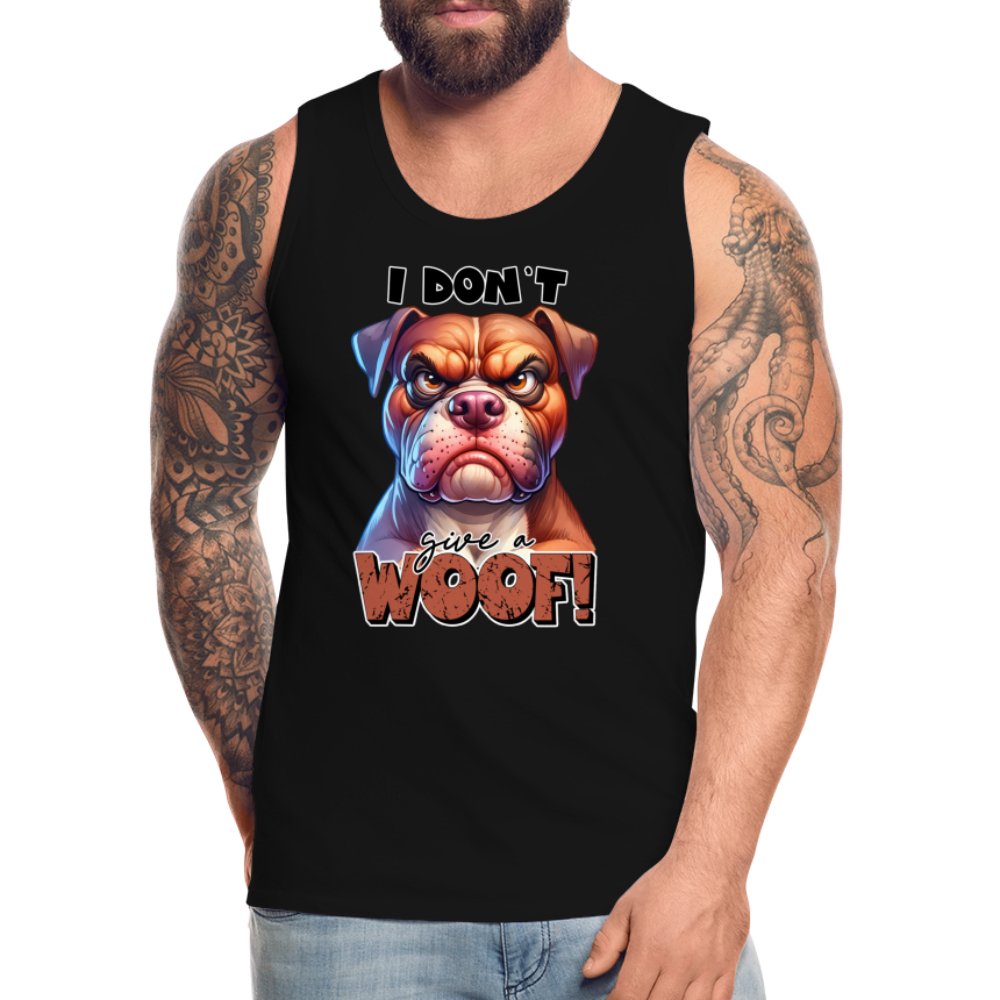 I Don't Give a Woof (Grumpy Dog with Attitude) Men’s Premium Tank Top - option1# - Men’s Premium Tank | Spreadshirt 916