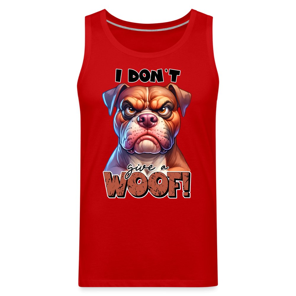 I Don't Give a Woof (Grumpy Dog with Attitude) Men’s Premium Tank Top - option1# - Men’s Premium Tank | Spreadshirt 916