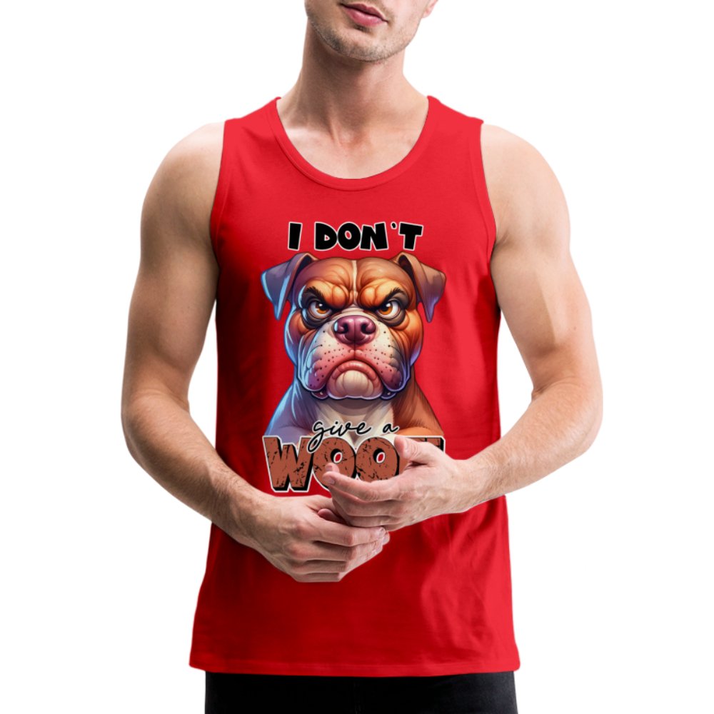 I Don't Give a Woof (Grumpy Dog with Attitude) Men’s Premium Tank Top - option1# - Men’s Premium Tank | Spreadshirt 916