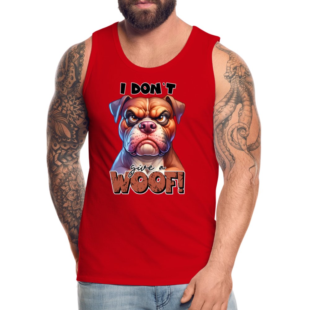 I Don't Give a Woof (Grumpy Dog with Attitude) Men’s Premium Tank Top - option1# - Men’s Premium Tank | Spreadshirt 916