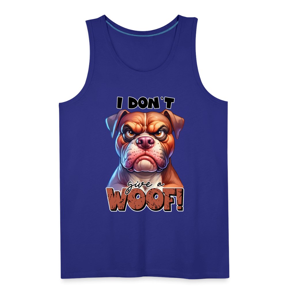 I Don't Give a Woof (Grumpy Dog with Attitude) Men’s Premium Tank Top - option1# - Men’s Premium Tank | Spreadshirt 916