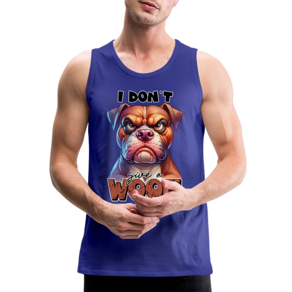 I Don't Give a Woof (Grumpy Dog with Attitude) Men’s Premium Tank Top - option1# - Men’s Premium Tank | Spreadshirt 916