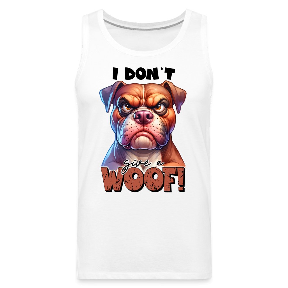 I Don't Give a Woof (Grumpy Dog with Attitude) Men’s Premium Tank Top - option1# - Men’s Premium Tank | Spreadshirt 916