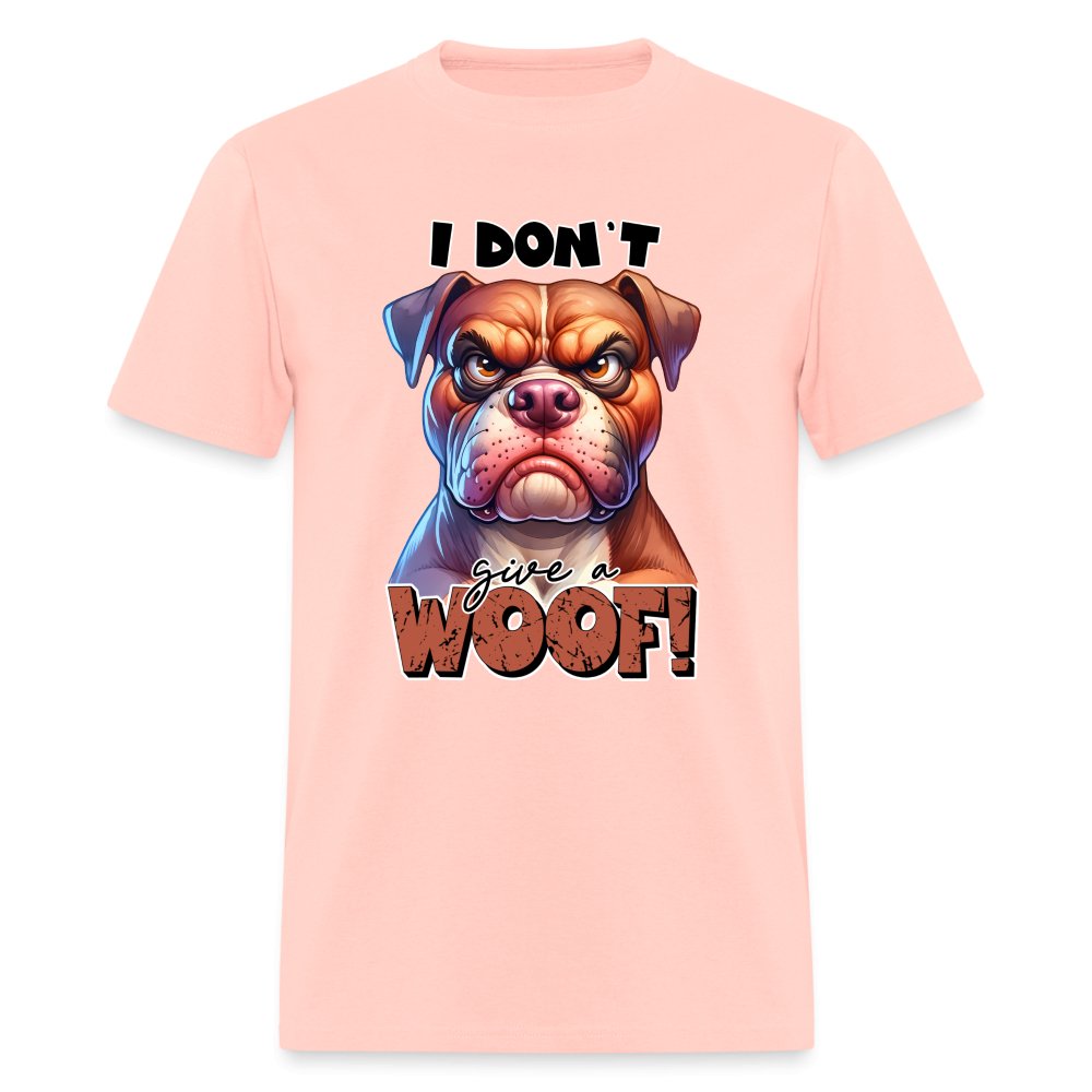 I Don't Give a Woof (Grumpy Dog with Attitude) T-Shirt - option1# - Unisex Classic T-Shirt | Fruit of the Loom 3930