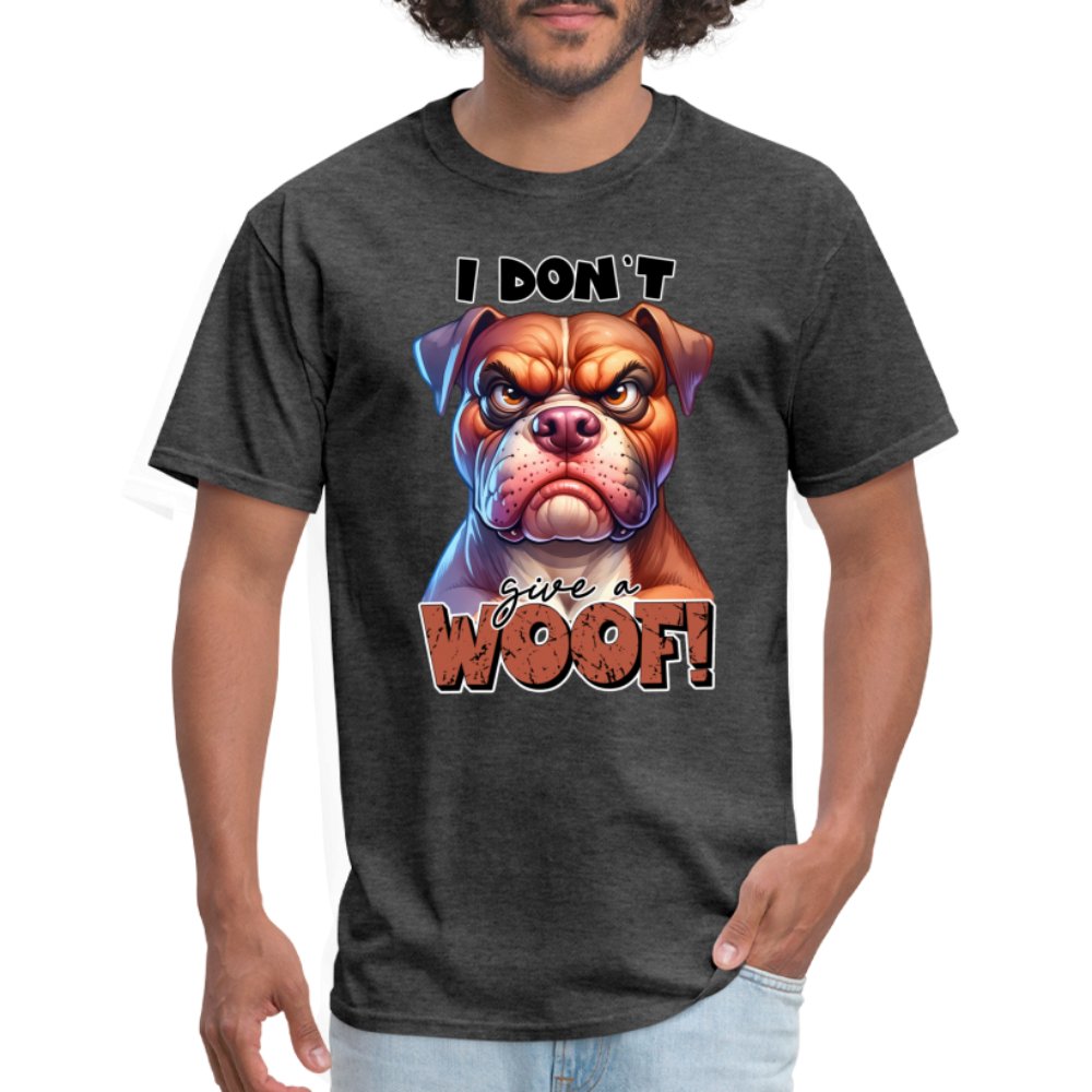 I Don't Give a Woof (Grumpy Dog with Attitude) T-Shirt - option1# - Unisex Classic T-Shirt | Fruit of the Loom 3930