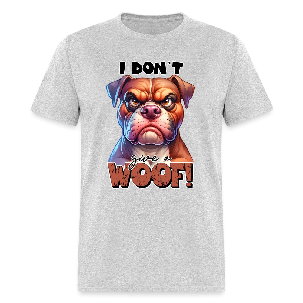 I Don't Give a Woof (Grumpy Dog with Attitude) T-Shirt - option1# - Unisex Classic T-Shirt | Fruit of the Loom 3930