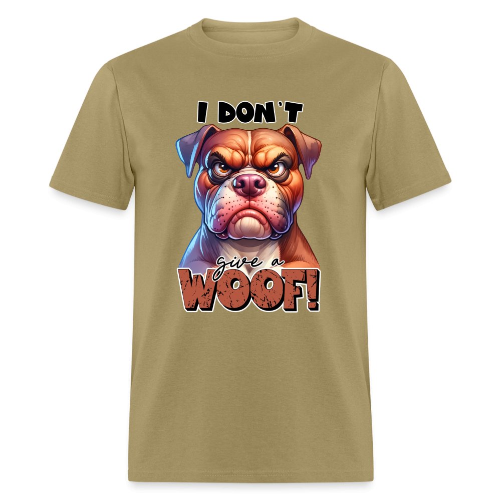 I Don't Give a Woof (Grumpy Dog with Attitude) T-Shirt - option1# - Unisex Classic T-Shirt | Fruit of the Loom 3930