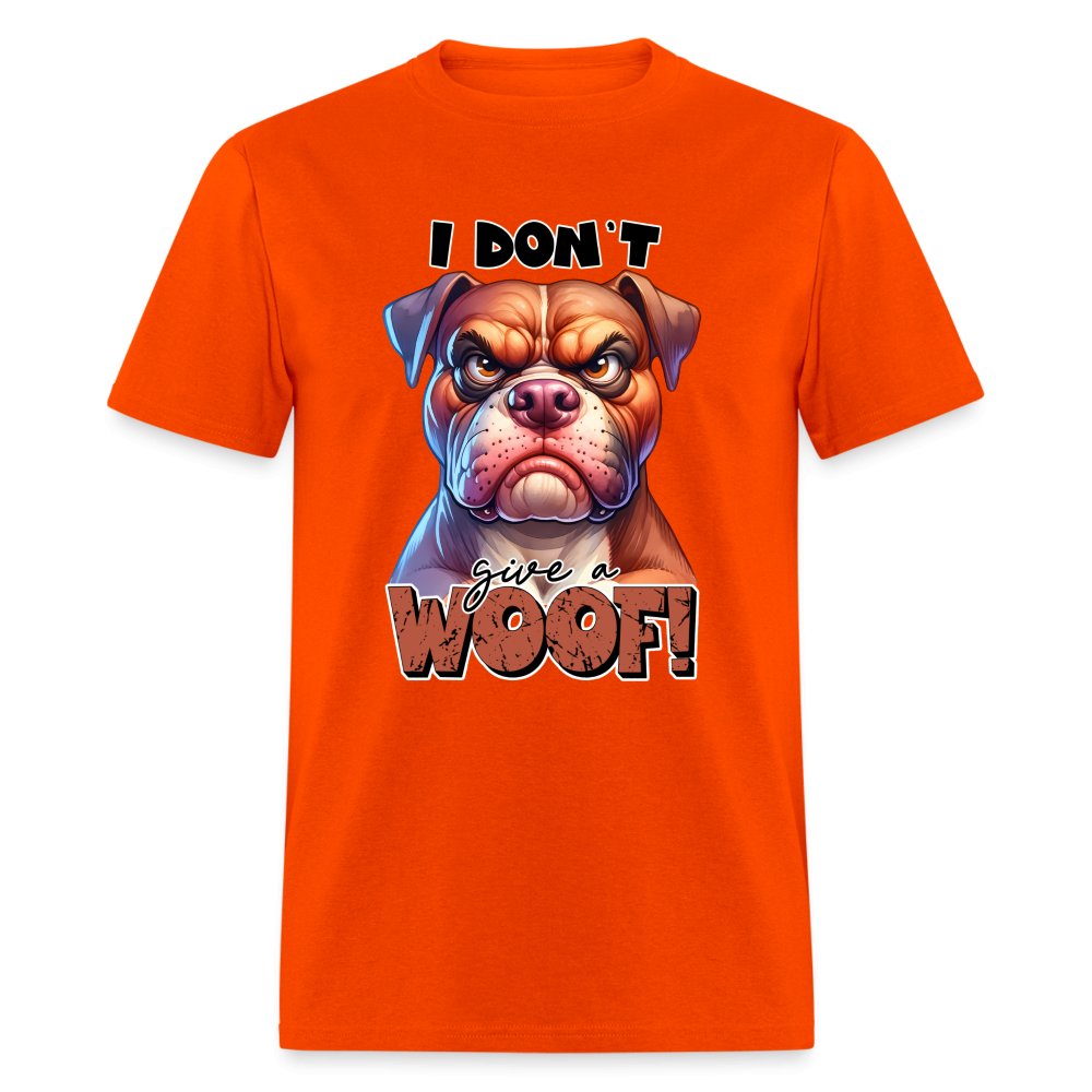 I Don't Give a Woof (Grumpy Dog with Attitude) T-Shirt - option1# - Unisex Classic T-Shirt | Fruit of the Loom 3930