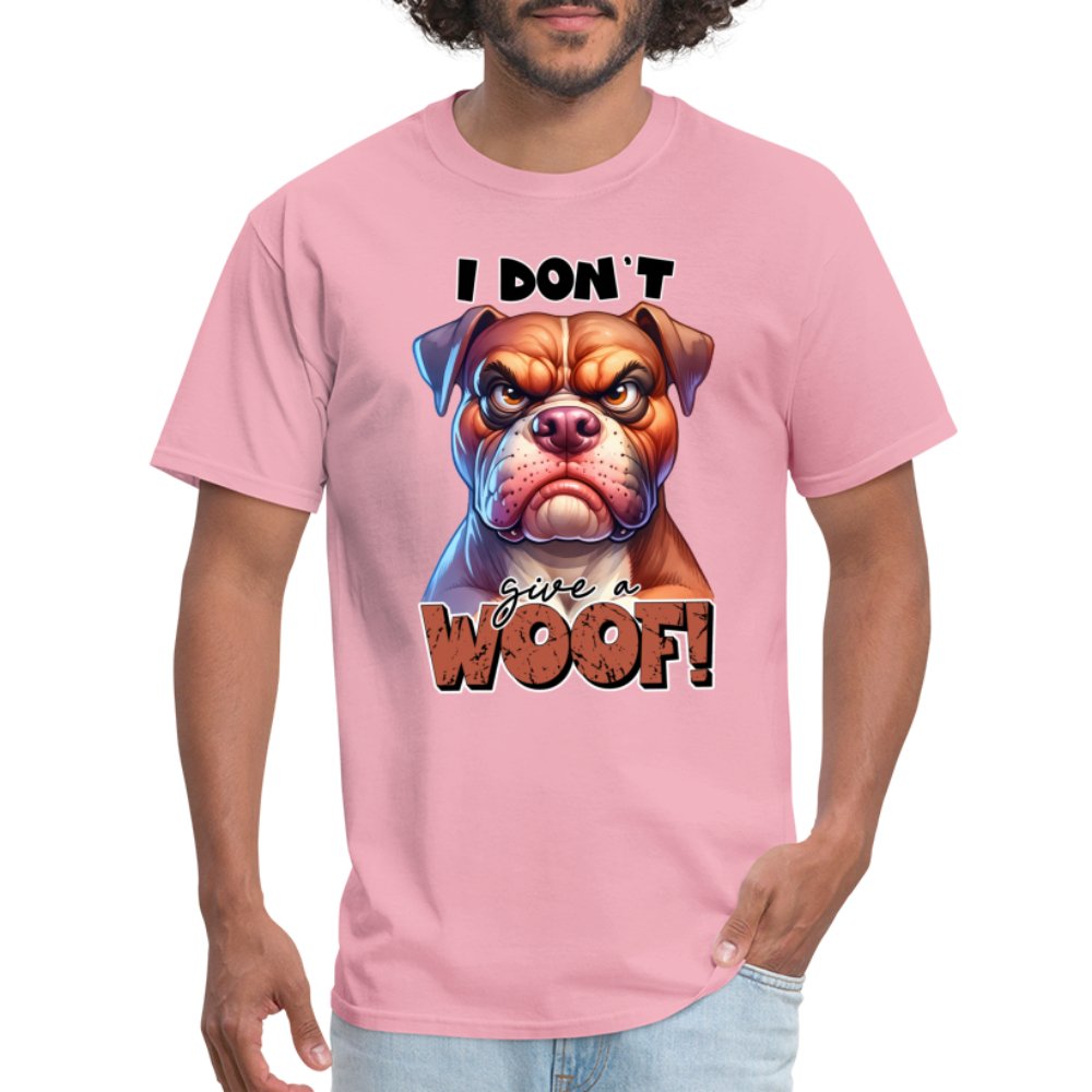 I Don't Give a Woof (Grumpy Dog with Attitude) T-Shirt - option1# - Unisex Classic T-Shirt | Fruit of the Loom 3930