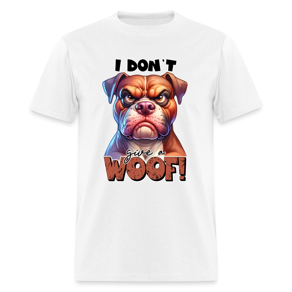 I Don't Give a Woof (Grumpy Dog with Attitude) T-Shirt - option1# - Unisex Classic T-Shirt | Fruit of the Loom 3930