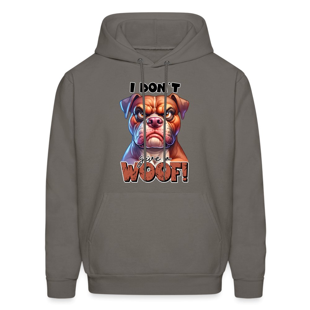 I Don't Give a Woof (Grumpy Dog with Attitude) Unisex Hoodie - option1# - Men's Hoodie | Hanes P170