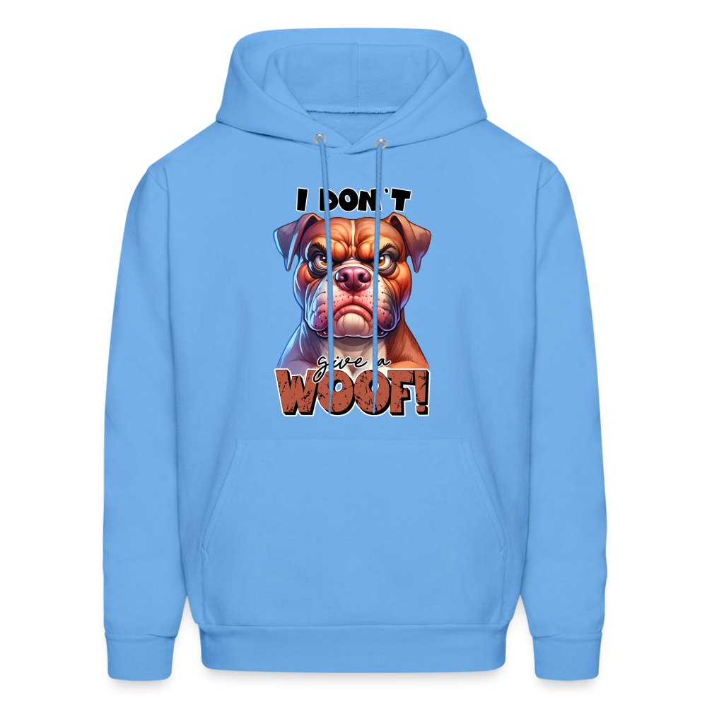 I Don't Give a Woof (Grumpy Dog with Attitude) Unisex Hoodie - option1# - Men's Hoodie | Hanes P170