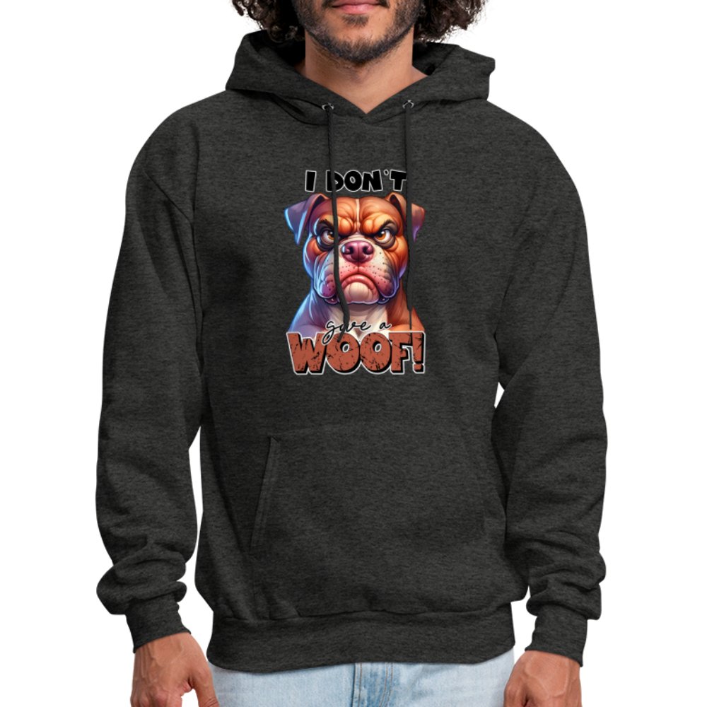 I Don't Give a Woof (Grumpy Dog with Attitude) Unisex Hoodie - option1# - Men's Hoodie | Hanes P170