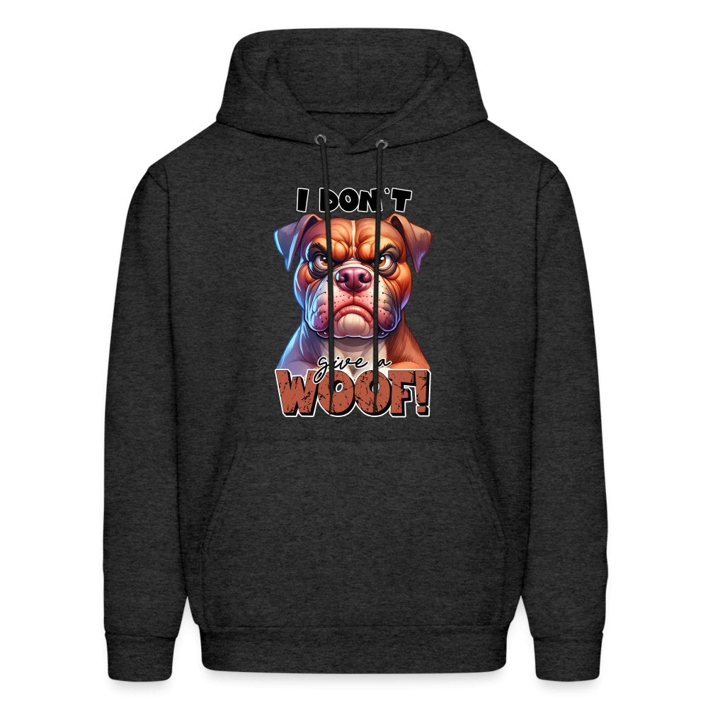 I Don't Give a Woof (Grumpy Dog with Attitude) Unisex Hoodie - option1# - Men's Hoodie | Hanes P170