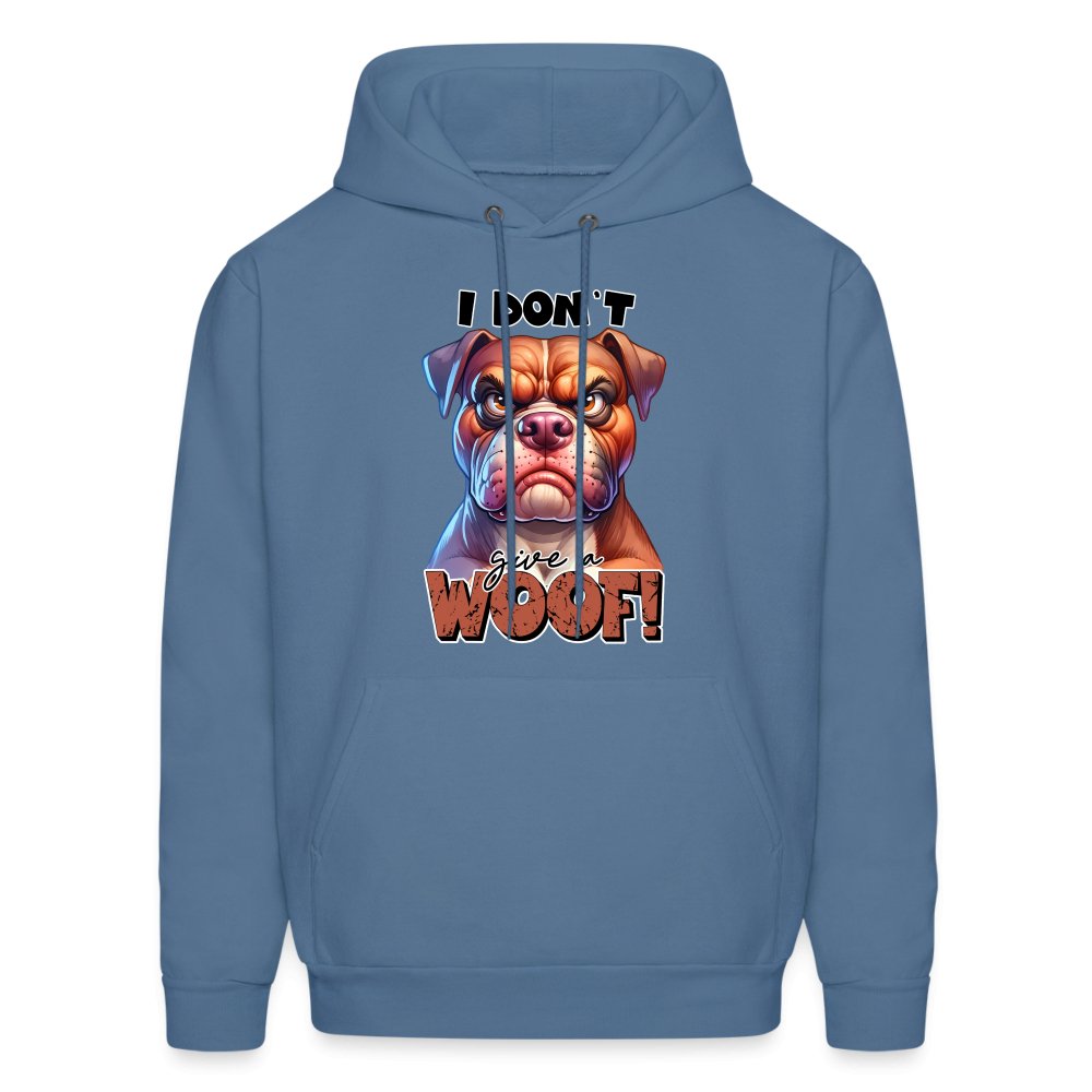 I Don't Give a Woof (Grumpy Dog with Attitude) Unisex Hoodie - option1# - Men's Hoodie | Hanes P170