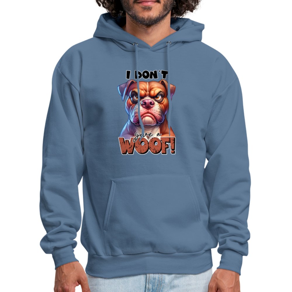 I Don't Give a Woof (Grumpy Dog with Attitude) Unisex Hoodie - option1# - Men's Hoodie | Hanes P170