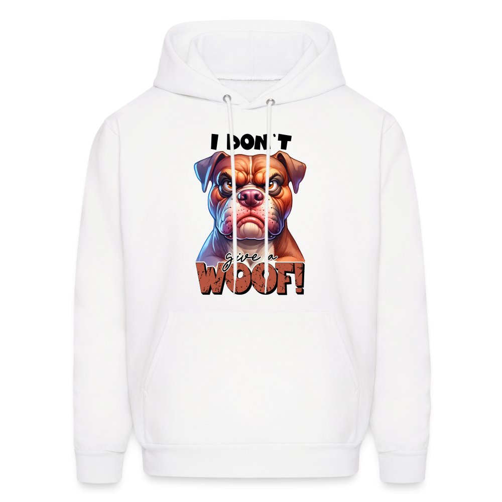 I Don't Give a Woof (Grumpy Dog with Attitude) Unisex Hoodie - option1# - Men's Hoodie | Hanes P170