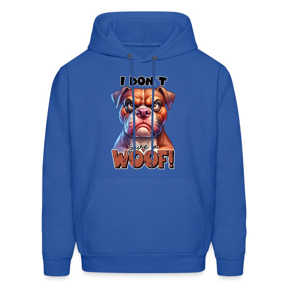 I Don't Give a Woof (Grumpy Dog with Attitude) Unisex Hoodie - option1# - Men's Hoodie | Hanes P170