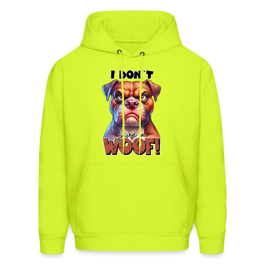 I Don't Give a Woof (Grumpy Dog with Attitude) Unisex Hoodie - option1# - Men's Hoodie | Hanes P170