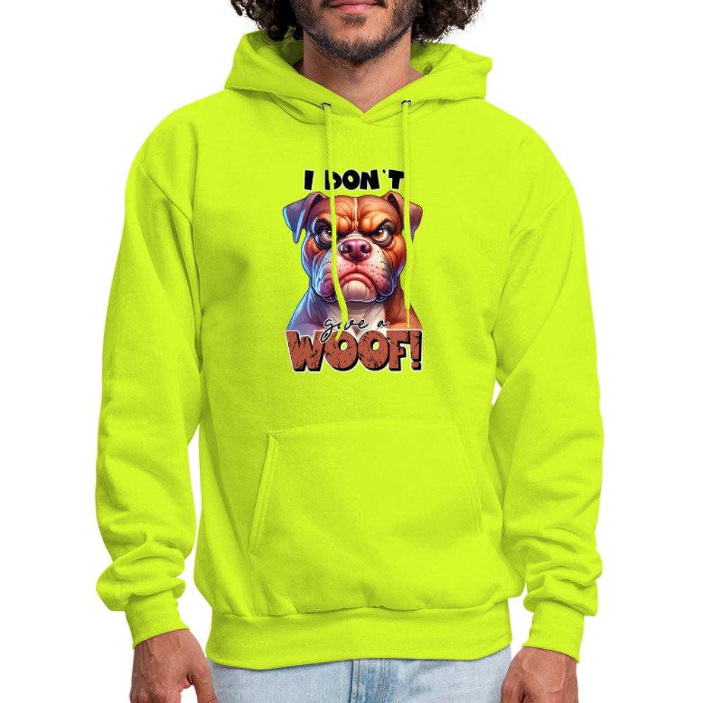 I Don't Give a Woof (Grumpy Dog with Attitude) Unisex Hoodie - option1# - Men's Hoodie | Hanes P170