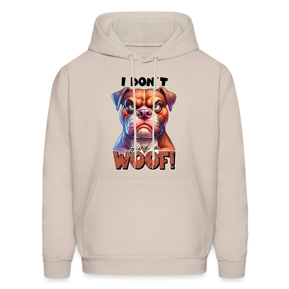 I Don't Give a Woof (Grumpy Dog with Attitude) Unisex Hoodie - option1# - Men's Hoodie | Hanes P170