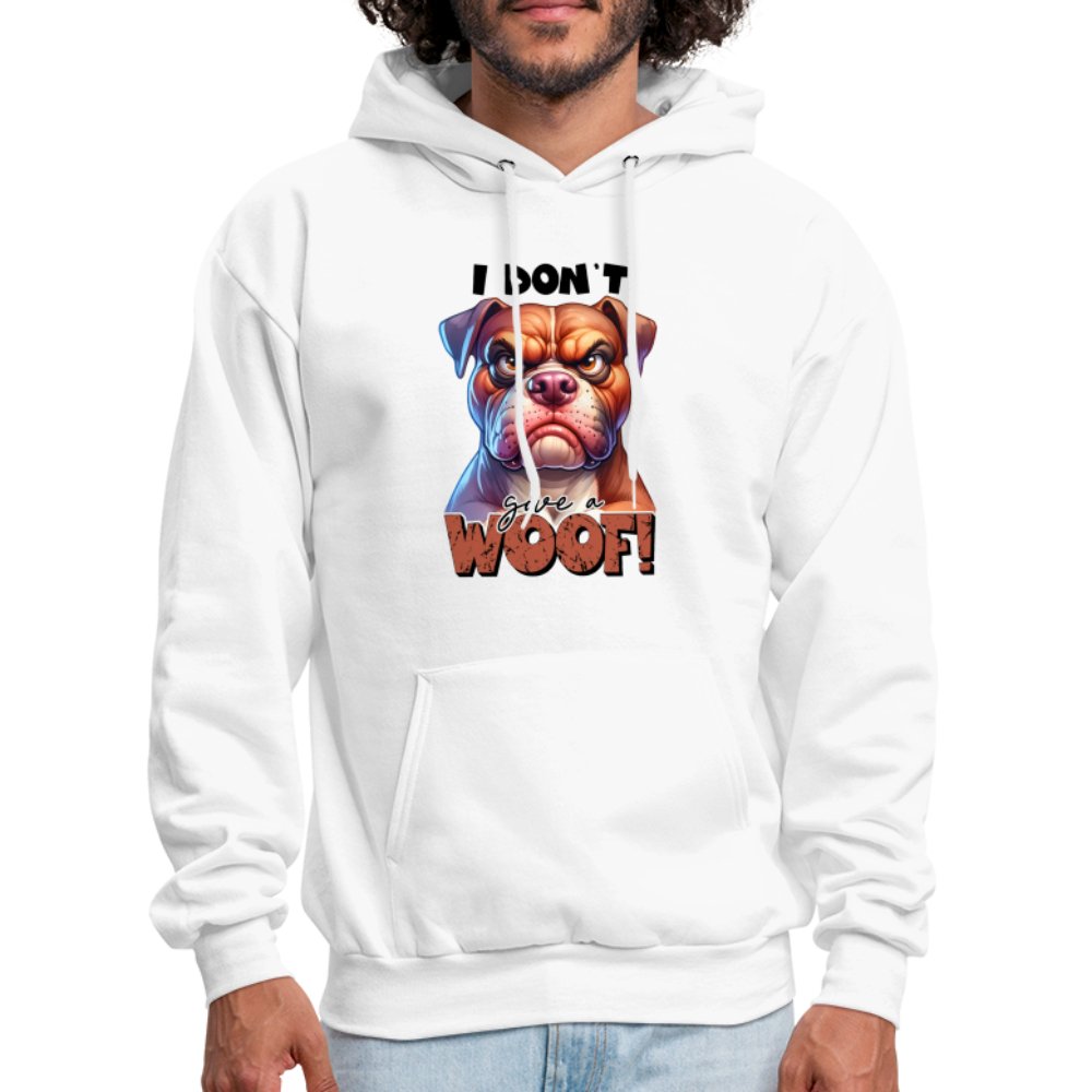 I Don't Give a Woof (Grumpy Dog with Attitude) Unisex Hoodie - option1# - Men's Hoodie | Hanes P170