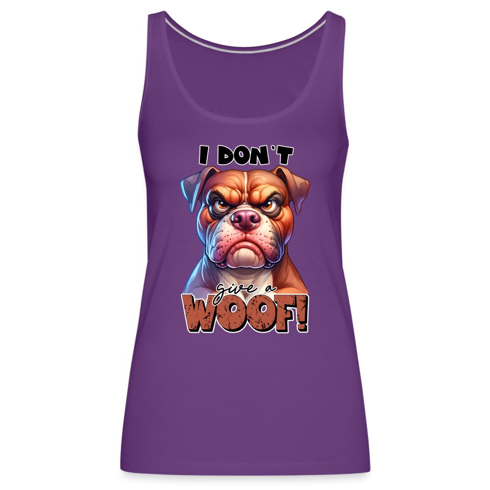 I Don't Give a Woof (Grumpy Dog with Attitude) Women’s Premium Tank Top - option1# - Women’s Premium Tank Top | Spreadshirt 917