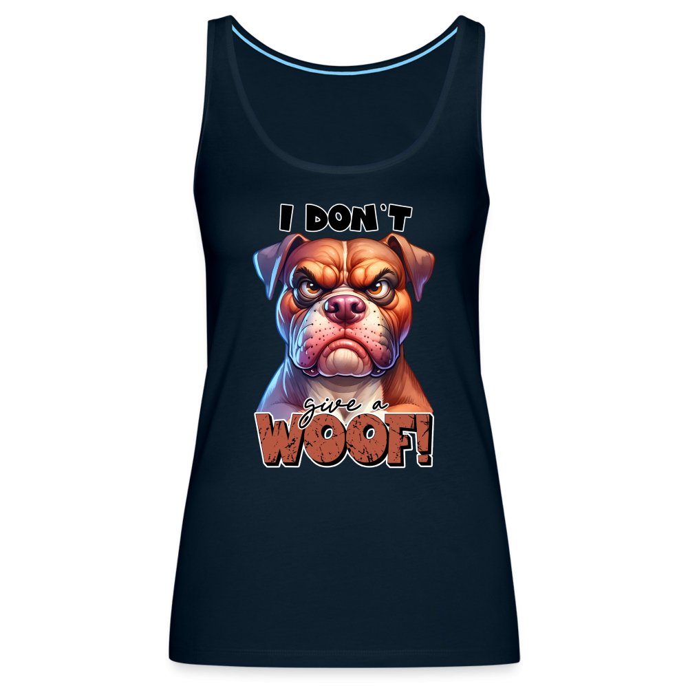 I Don't Give a Woof (Grumpy Dog with Attitude) Women’s Premium Tank Top - option1# - Women’s Premium Tank Top | Spreadshirt 917