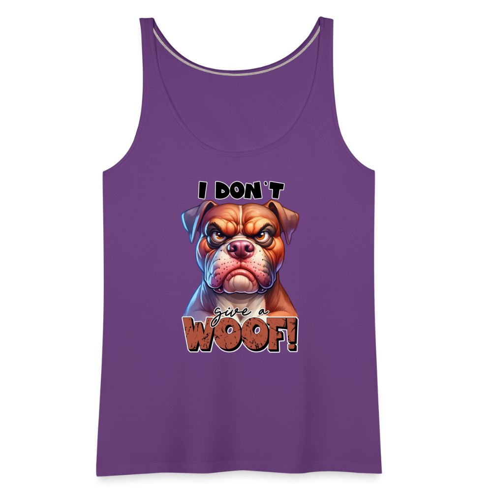 I Don't Give a Woof (Grumpy Dog with Attitude) Women’s Premium Tank Top - option1# - Women’s Premium Tank Top | Spreadshirt 917