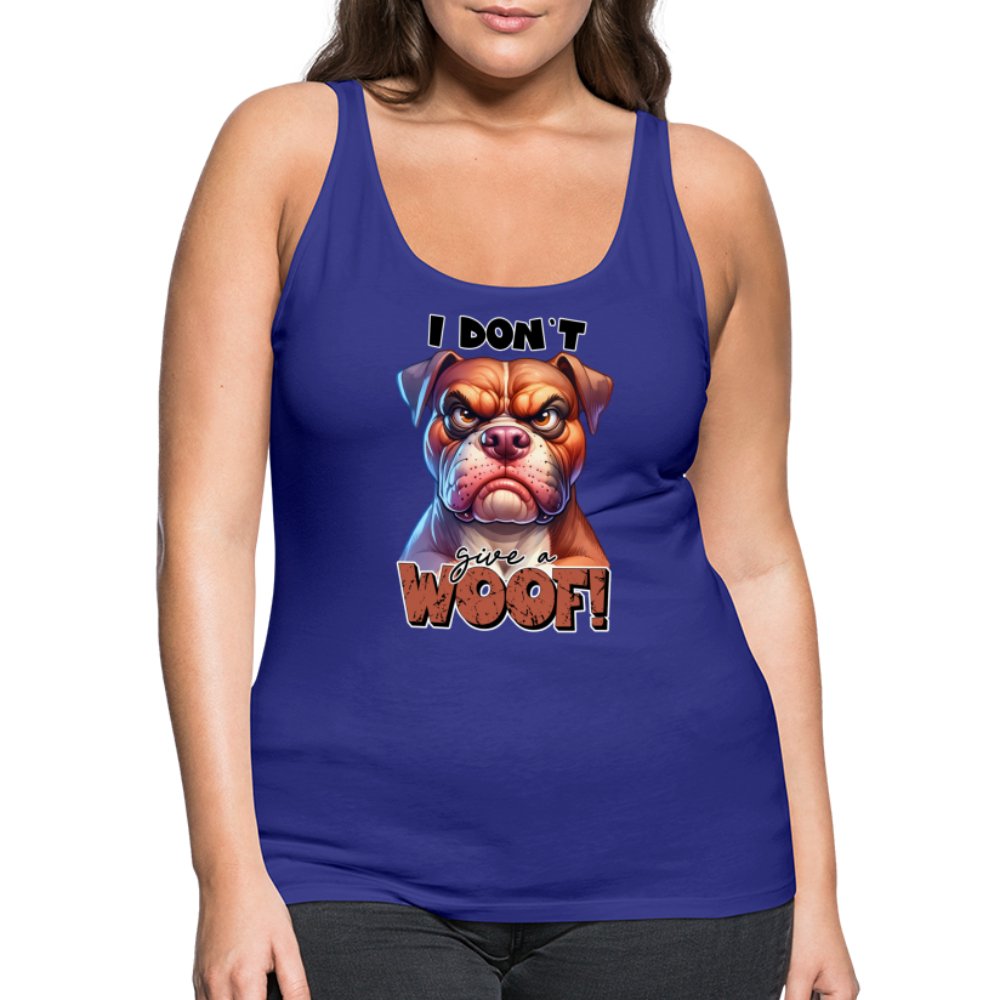 I Don't Give a Woof (Grumpy Dog with Attitude) Women’s Premium Tank Top - option1# - Women’s Premium Tank Top | Spreadshirt 917