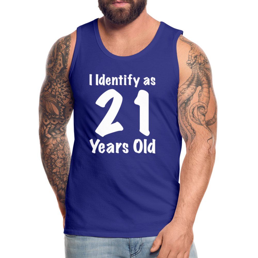 I Identify as 21 Years Old Men’s Premium Tank Top (Birthday Gift Idea) - red