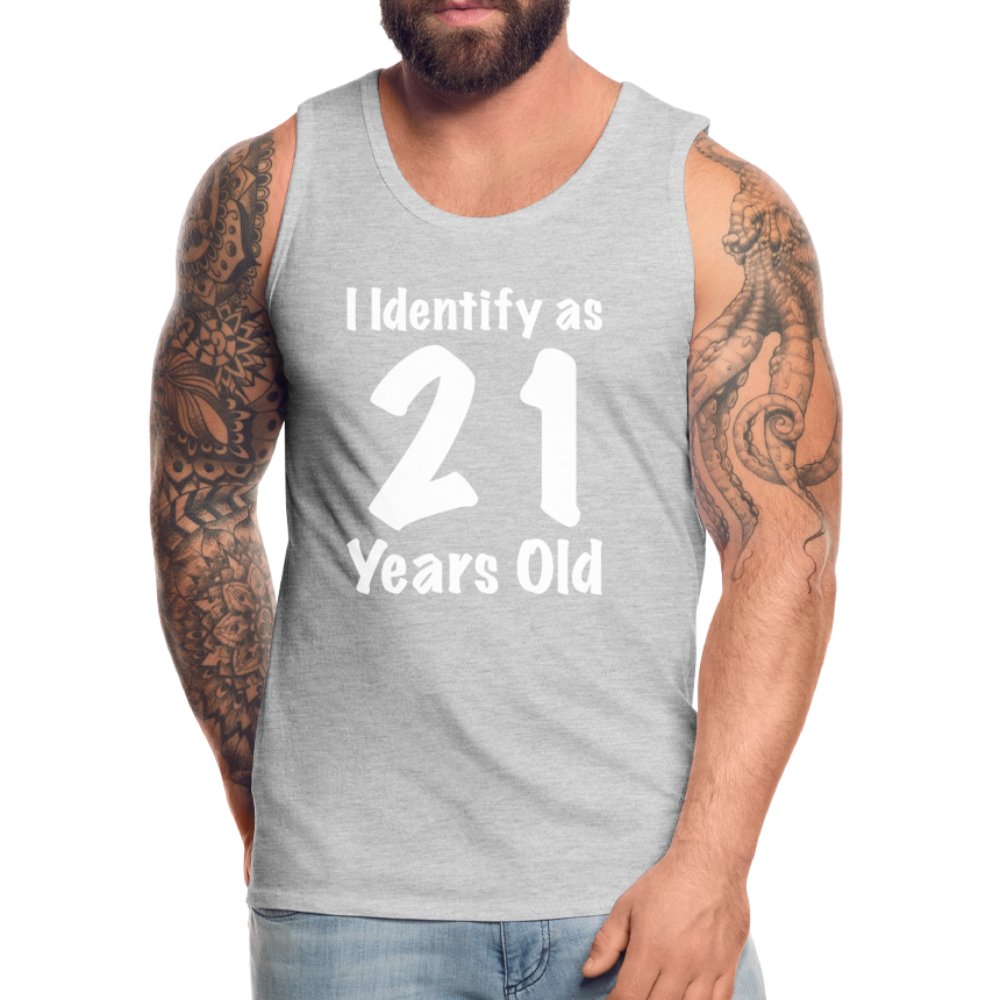 I Identify as 21 Years Old Men’s Premium Tank Top (Birthday Gift Idea) - royal blue