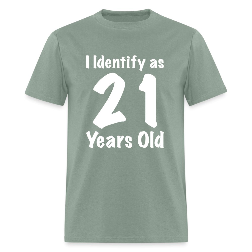 I Identify as 21 Years Old T-Shirt (Birthday Gift Idea) - orange