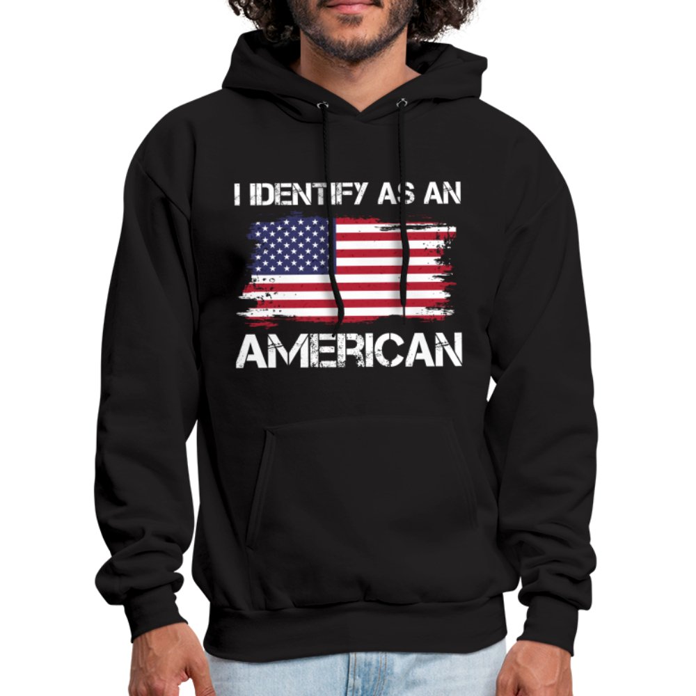 I Identify as an American Hoodie - option1# - Men's Hoodie | Hanes P170