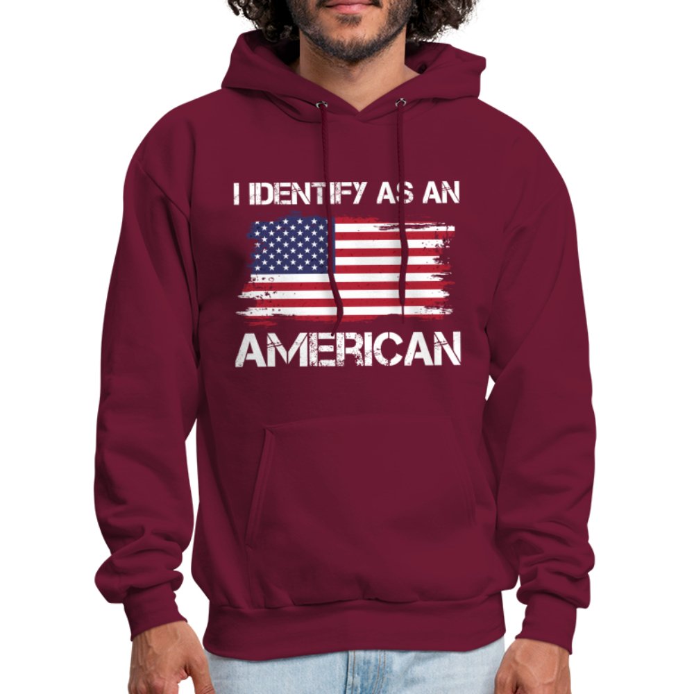 I Identify as an American Hoodie - option1# - Men's Hoodie | Hanes P170